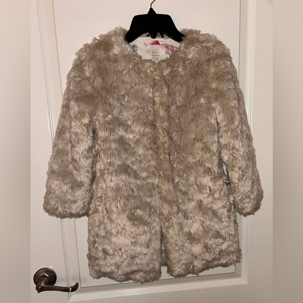 Mini Boden Veruca Salt fuzzy Coat Roald Dahl